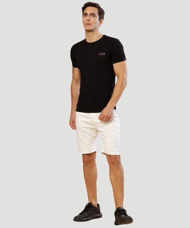 Men's Black Graphic Print Half Sleeves Regular Fit T-Shirt